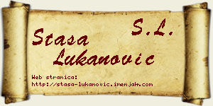 Staša Lukanović vizit kartica
